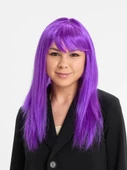 Mor Renk Düz Kesim Uzun Parti Peruğu Takma Saç thumbnail 1