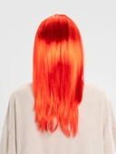 Kırmızı Renk Uzun Düz Parti Peruğu thumbnail 2