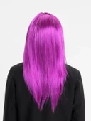 Fuşya Renk Düz Kesim Uzun Parti Peruğu Takma Saç thumbnail 2
