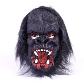 Lateks Goril Maskesi Maymun Maskesi Et Maskesi Orangutan Siyah Saçlı 2 No thumbnail 1