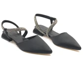 Feles Şerit Taş Detaylı Kadın Klasik Babet Ayakkabı thumbnail 2