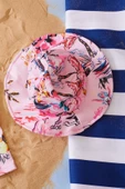 Pembe Şapkalı Kız Çocuk Mayo Takımı 19050 - 4