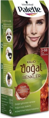 Schwarzkopf Palette Kalıcı Doğal Renkler 3-68 Kızıl Çikolata Saç Boyası thumbnail 3