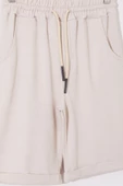 Krem Erkek Çocuk Beli Lastikli Basic Şort 18804 thumbnail 2
