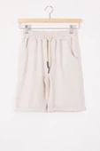 Krem Erkek Çocuk Beli Lastikli Basic Şort 18804 thumbnail 1