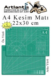 Kesim Matı A4 22x30 cm Çift Taraflı 2 Adet Çizim Matı Kesme Madı Kesim Tablası Kesim Altlığı - 1