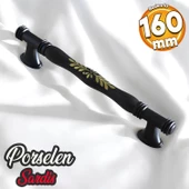 Sardis Gerçek Porselen Mat Siyah 160 mm Mobilya Mutfak Kulp Çekmece Dolap Kulplar Kulpu Kulbu - 1