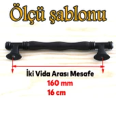 Sardis Gerçek Porselen Mat Siyah 160 mm Mobilya Mutfak Kulp Çekmece Dolap Kulplar Kulpu Kulbu - 2