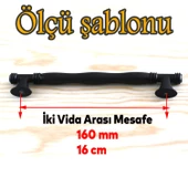 Sardis Gerçek Porselen Mat Siyah 192 mm Mobilya Mutfak Kulp Çekmece Dolap Kulplar Kulpu Kulbu - 2