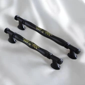 Sardis Gerçek Porselen Mat Siyah 192 mm Mobilya Mutfak Kulp Çekmece Dolap Kulplar Kulpu Kulbu - 4