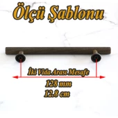 Doruk 128 mm Eskitme Antik Sarı Metal Mobilya Mutfak Çekmece Dolap Dolabı Kulpu Kulbu Kulpları thumbnail 2