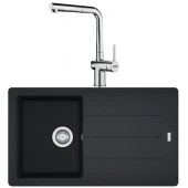 Franke Basis BFG 611-86 Nero Granit Evye-Active Plus Doccia 2.0 Krom Batarya Seti - 1