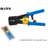 S-LINK SL-830W 8P8C/RJ-45, 6P4C/RJ11 Kablo Sıkma Pensesi Yeni Nesil thumbnail 1