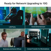 TP-LINK 5port TL-SX105 10GBE YÖNETİLEMEZ SWITCH - 6