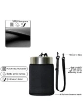 Safir Kamp Stanleye 0.40 Lt Kaşıklı Yemek Termosu İle Uyumlu Neopren Kılıf Omuz Askılı - 1