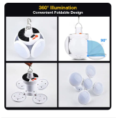 QASUL Solar Güneş Enerji Ve Usb Şarjlı 5 Kanatlı Bahçe Aydınlatma Led Askılı Pratik Lamba - 2