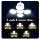 QASUL Solar Güneş Enerji Ve Usb Şarjlı 5 Kanatlı Bahçe Aydınlatma Led Askılı Pratik Lamba - 3