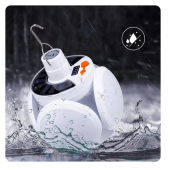 QASUL Solar Güneş Enerji Ve Usb Şarjlı 5 Kanatlı Bahçe Aydınlatma Led Askılı Pratik Lamba - 5