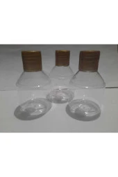 50 Adet Mini Boş Plastik Pet Şişe Damacana Şişe Kapak.şampuan Duş Jeli Saç Kremi Kuaför Otel Tipi thumbnail 4