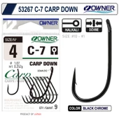 Owner 53267 C-7 Carp Down Black Chrome Sazan İğnesi - 1