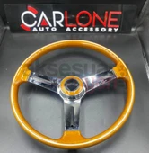 Personel Ahşap Vintage Retro 38cm Direksiyon- Etiketçilere Özel Şık Ahşap Direksiyon - 1