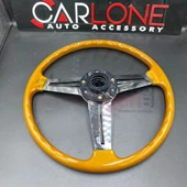 Personel Ahşap Vintage Retro 38cm Direksiyon- Etiketçilere Özel Şık Ahşap Direksiyon - 3