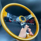 Personel Ahşap Vintage Retro 38cm Direksiyon- Etiketçilere Özel Şık Ahşap Direksiyon - 4