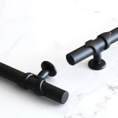 Maça Siyah Metal Kulp 96 mm-9.6 cm Mobilya Çekmece Mutfak Dolabı Dolap Kulpları Kulbu Kulpu thumbnail 2