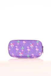 Kaukko Kalem Çantası Kıds 3 Bölmeli Paterned Flamıngo L8148 thumbnail 3