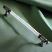 Limira Gerçek Porselen Sedef Eskitme Antik Gümüş 192 mm Mobilya Mutfak Dolap Kulpu Kulbu Kulpları thumbnail 7