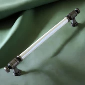 Limira Gerçek Porselen Sedef Eskitme Antik Gümüş 192 mm Mobilya Mutfak Dolap Kulpu Kulbu Kulpları thumbnail 6