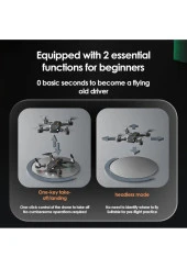 Astro 1080P HD Kameralı Drone Katlanabilir Taşıma Çantalı 4 Pervaneli Havada Stabil Kalma Sensörlü - 9