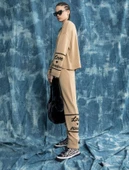 Love Moschino Logo Düz Bacak Triko Pantolon - 5