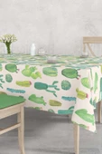 Rivaİstanbul Kaktüs Desenli Masa Örtüsü, Sofra Bezi, Piknik Örtüsü - 3