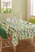 Rivaİstanbul Kaktüs Desenli Masa Örtüsü, Sofra Bezi, Piknik Örtüsü - 2
