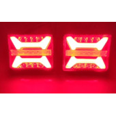 Neon Ledli Kare Stop Lambası 12-24 Volt 4 Fonksiyonlu 2 Adet - 3