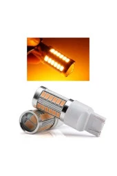2 Adet T20 Led Ampul Mercekli 33 Ledli Çift Duy Turuncu thumbnail 1