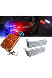 Çakar Lamba 96 Led Kırmızı-mavi Kumandalı 11 Mod thumbnail 1