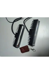 Çakar Lamba Kırmızı-Mavi Mercekli Kumandalı 12 Modlu 12-80 Volt - 3