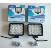 10 Adet Kare Çalışma Lambası Kalın Kasa (28mm) 8-110 Volt 6500K - 2