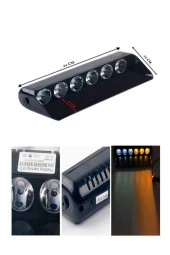 Araç Içi Vantuzlu Çakar Lamba Turuncu - Beyaz Renk 6 Led 12 Volt thumbnail 1