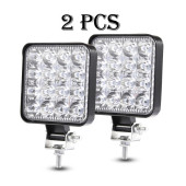 Off Road Beyaz Işık Sis Farı Lambası 2'li Paket 16 Led Kare 12-24v 48 Watt - 3