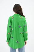 Kadın Nakış İşlemeli Oversize Gömlek 1735-24 - 8