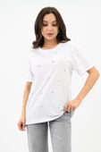 Kadın Taş İşleme Detaylı T-shirt 1750-24 - 8