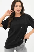 Kadın Taş İşleme Detaylı T-shirt 1750-24 - 4