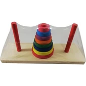 Hobi Hanoi Kulesi Ahşap Matematiksel Zeka Oyunu HED 531 - 2