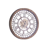 Duvar Saati Yuvarlak Bakır Çarklı 2 thumbnail 1