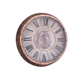 Duvar Saati Yuvarlak Bakır Çarklı thumbnail 1