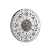 Duvar Saati Yuvarlak Gümüş Çarklı thumbnail 1
