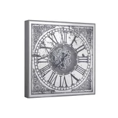 Duvar Saati Kare Gümüş Çarklı 2 thumbnail 1